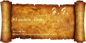 Hlavács Iván névjegykártya