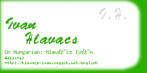 ivan hlavacs business card